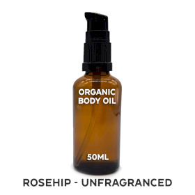 10x Organický Telový Olej 50ml - Šípkový (neparfumovaný) - Bez Etikety