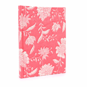Bavlnené Zápisníky  20x15cm - 96 Strán - Ružové Kvety