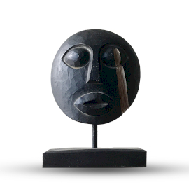 Dekoratívna Maska Timor Tribal - Čierna 27x20cm