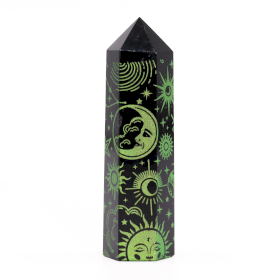 Čierne Obsidiánové Hroty (cca 60-70 g, 9 cm) – Mystický Príbeh – Zelený Les