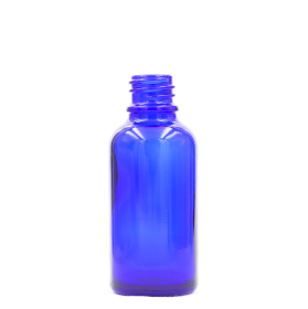 156x 15ml Modrá Sklenená Fľaška - Bez Uzáveru