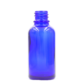 88x 50ml Modrá Sklenená Fľaška - Bez Uzáveru