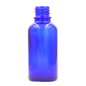 70x 100ml Modrá Sklenená Fľaška - Bez Uzáveru