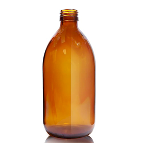 30x 500ml Liekovka z Jantárového Skla – Bez Uzáveru