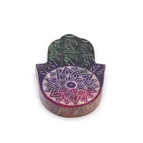 4x Stojan na Vonné Tyčinky Hamsa 9x6cm - Lotosový Kvet