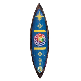 Smaltovaná Miska na Vonné Tyčinky - Mangové Drevo - Mandala