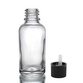 110x 30ml Číra Sklenená Fľaška s Uzáverom s Detskou Poistkou