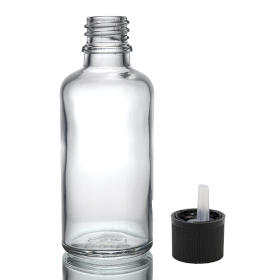 88x 50ml Číra Sklenená Fľaška s Uzáverom s Detskou Poistkou