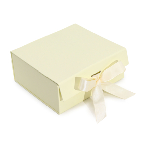 3x Plochá Darčeková Krabička - Stredná Štvorcová (20x18.2x8cm) - Ivory