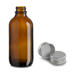 30x 500 ml Fľaša Boston z Jantárového Skla s Hliníkovým Uzáverom