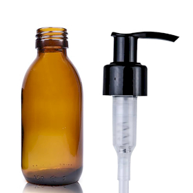 70x 150 ml Fľaška z Jantárového Skla s Pumpičkou