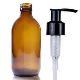40x 300ml Fľaška z Jantárového Skla s Pumpičkou