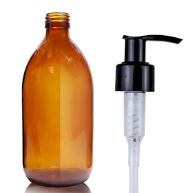 30x 500ml Fľaška z Jantárového Skla s Pumpičkou