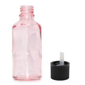 168x 100ml Ružová Sklenená Fľaška s Uzáverom s Detskou Poistkou