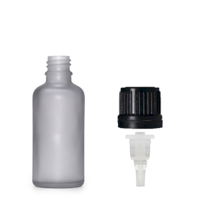 160x 10ml Fľaška z Matného Šedého Skla s Kvapkacím Uzáverom