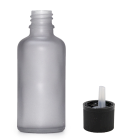 168x 100ml Fľaška z Matného Šedého Skla s Uzáverom s Detskou Poistkou