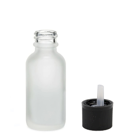 384x 30ml Fľaška z Matného Bieleho Skla s Uzáverom s Detskou Poistkou