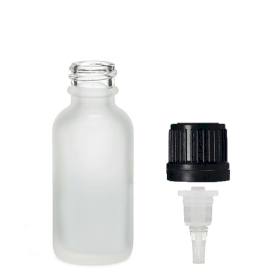 384x 30ml Fľaška z Matného Bieleho Skla s Kvapkacím Uzáverom