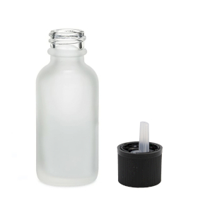 264x 50ml Fľaška z Matného Bieleho Skla s Uzáverom s Detskou Poistkou