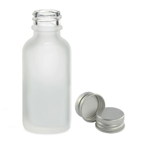 168x 100ml Fľaška z Matného Bieleho Skla s Hliníkovým Uzáverom