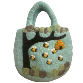 Plstená Taška Strom a Úľ - 35x27cm