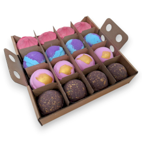 16x Šumivé Bomby - Objavte 4 kusy z každého Dalenia Dubai, Amethyst, Razzle, Charlotte