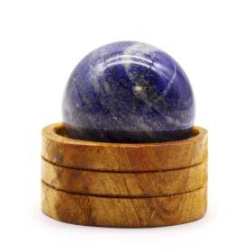 Krištáľová Guľa z Drahokamu 50mm - Afganský Lapis so Stojanom