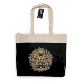 Veľká Nákupná Taška (38x15x43cm) Čokoládová Stonewash 14oz - Slobodná Hamsa