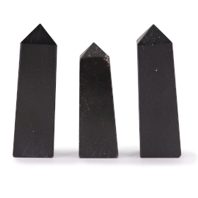 3x Drahokam Obelisk Hroty cca 5 cm - Turmalín