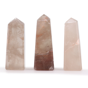 3x Drahokam Obelisk Hroty cca 5 cm - Dymový Kremeň
