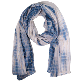 Nomad Sari - Letná Šatka -  180x50cm - Party Shine - Tmavo Modrá