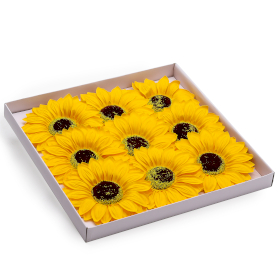 9x Mydlové Kvety pre Šikovné Ruky - Jumbo Slnečnice - (14 cm)