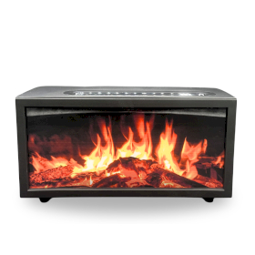 Aróma Difuzér Efekt Plameňa so Zvukom Vtákov - Čierny USB - Meniace Farby