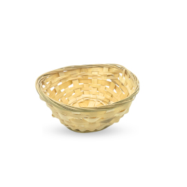 10x Okrúhle Bambusové Košíky - 17x6 cm