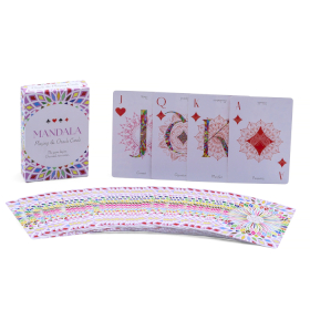 10x Hracie Karty Mandala a Veštecké Karty – Kaleidoskop Symetria