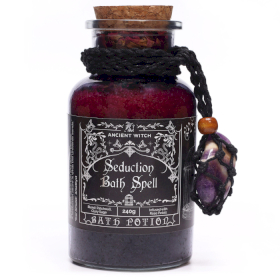 4x Starodávny Čarodejnícky Kúpeľný Elixír a Amulet z Ametystu – Zvodnosť