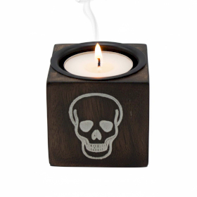 10x Drevený Svietnik na Čajovú Sviečku - 5x5x5cm - Výber Čarodejníctva