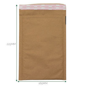 30x Kraftová Obálka s Voštinovou Výplňou (165x225+40mm)