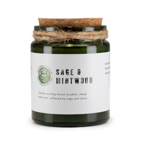 Sójová Sviečka Woodwick - Šalvia a Mätové Drevo