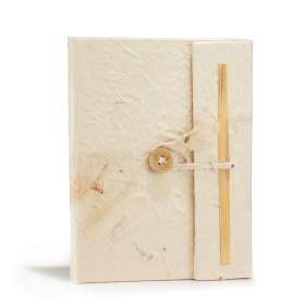 Stredný Zápisník z Lokta Papiera so Zmiešaným Kvetinovým Motívom (15x12cm) - 45 Listov