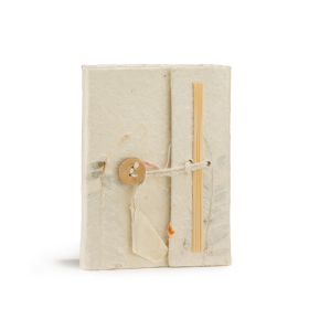 Malý Zápisník z Lokta Papiera so Zmiešaným Kvetinovým Motívom  (12x8cm) 40 Listov