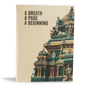 Veľký Inšpiračný Zápisník z Lokta Papiera (21 × 15 cm) – 45 Listov – „Nádych“ – Vrátane Záložky