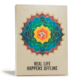 Veľký Inšpiračný Zápisník z Lokta Papiera (21 × 15 cm) – 45 Listov – „Skutočný Život“ – Vrátane Záložky