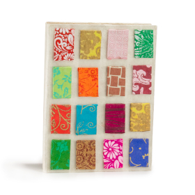 Stredný Loktový Zápisník s Motívom Mini Dlaždíc (15 × 12 cm), 45 Listov – Prírodný