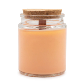 6x Sójová Sviečka s Dreveným Knôtom bez Etikety - Lesná Sviežosť