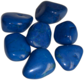 24x Veľký Hladký kameň L - Modrý Howlit